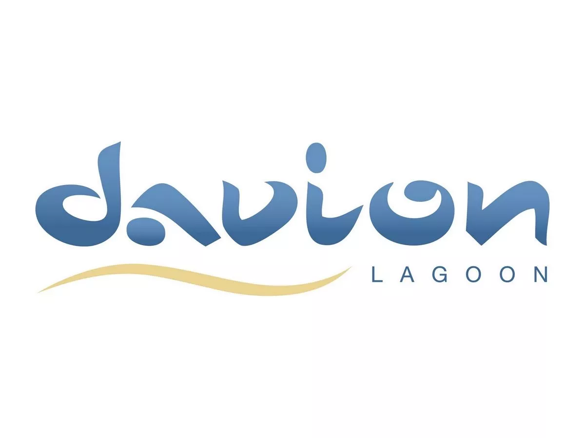 Logo Davion Lagoon: in blauer Schrift 