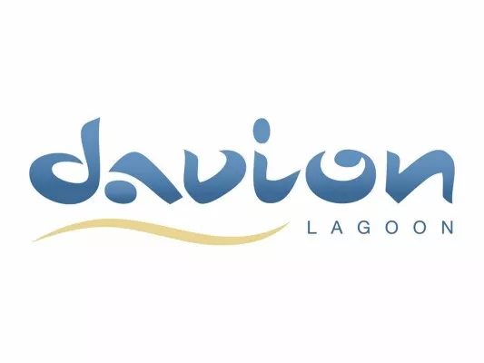 Logo Davion Lagoon: in blauer Schrift 