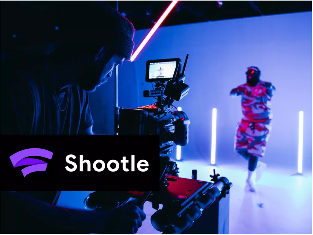 Ein Videodreh und links unten das Shootle Logo. 